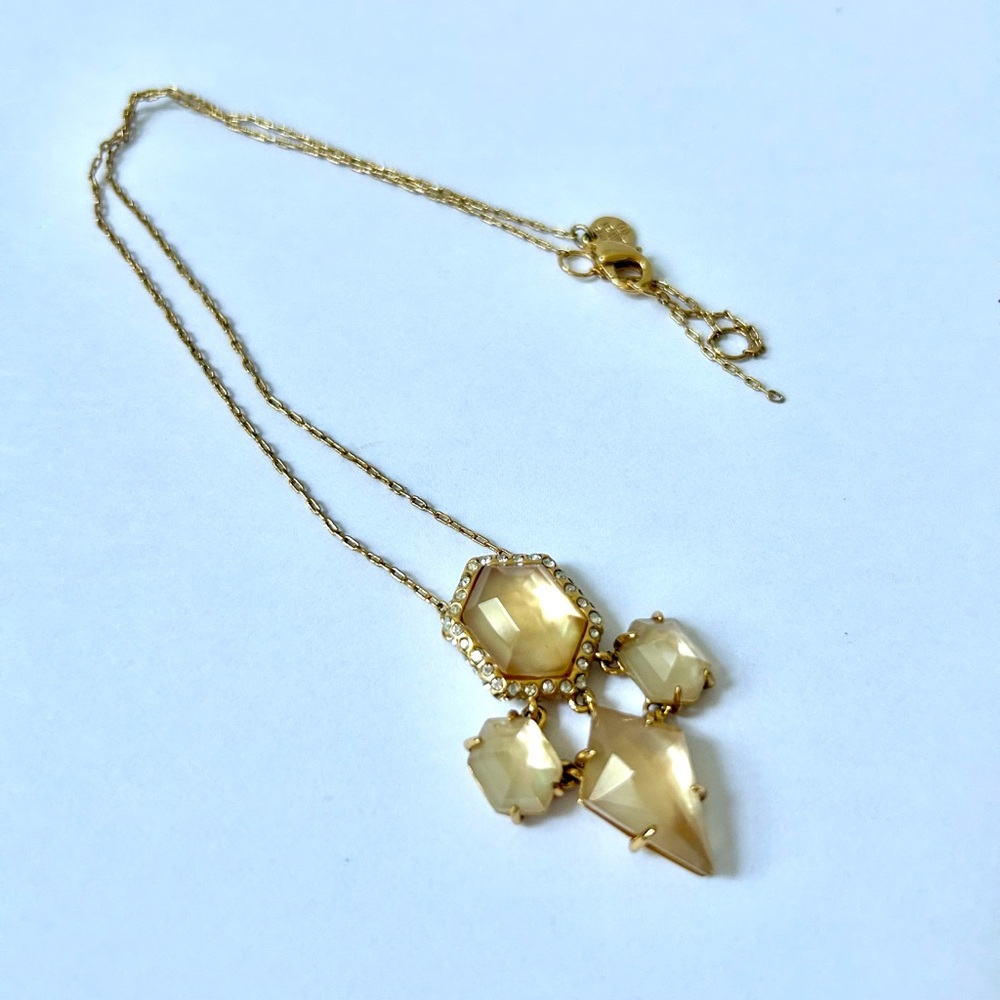 Alexis Bittar Gold-Tone Lucite Drop Pendant Necklace